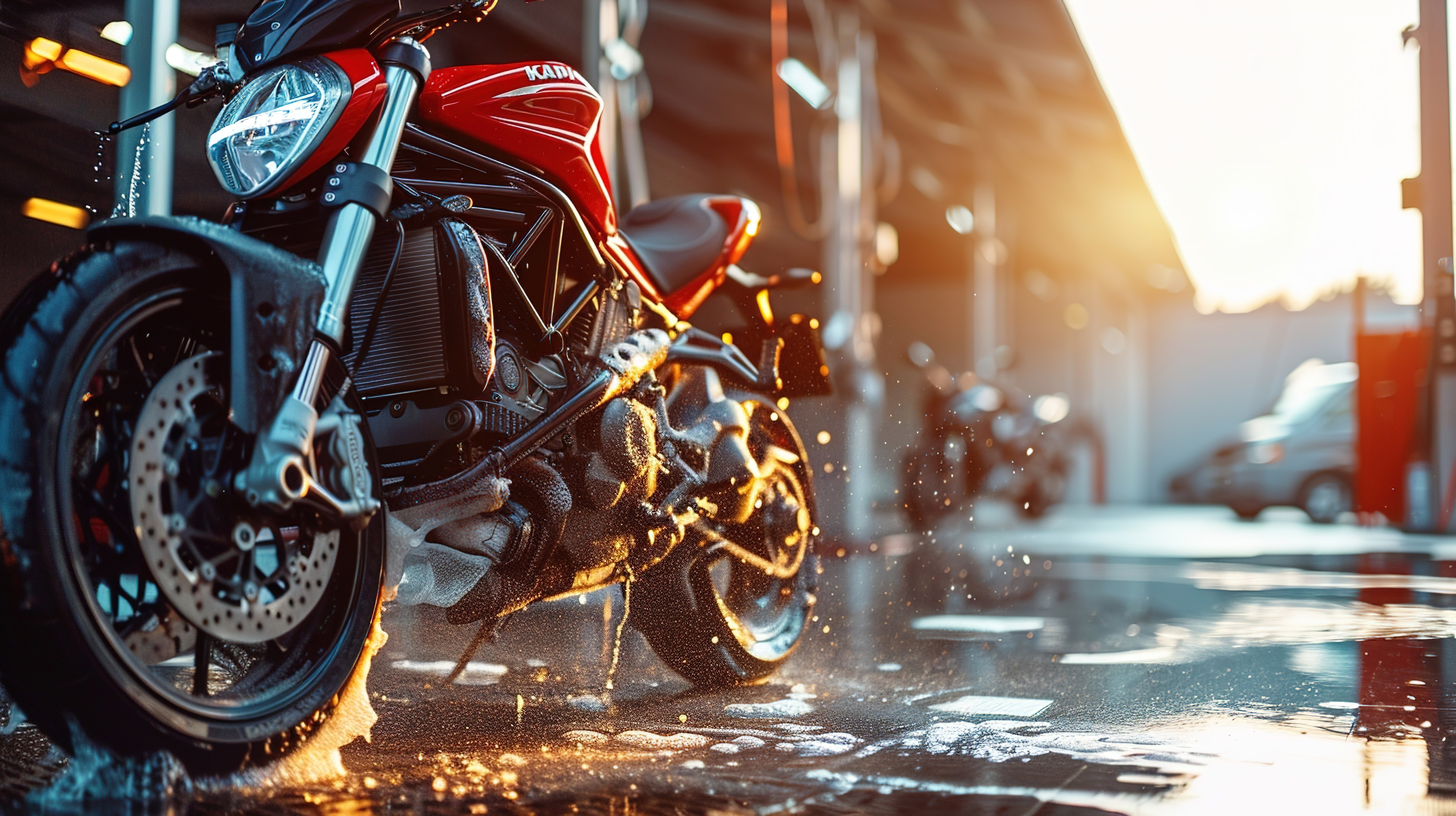 Motocicleta de aventura en terreno agreste