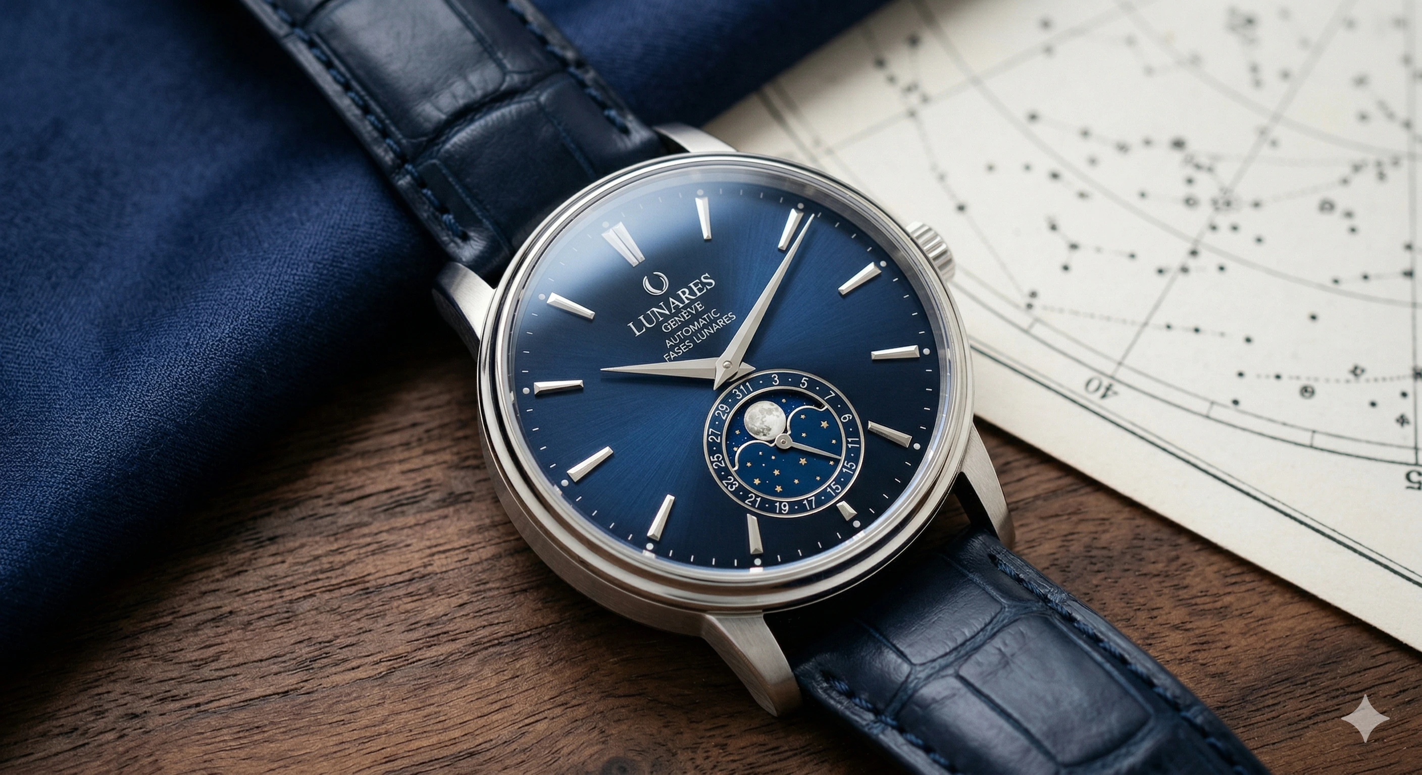 Reloj platino esfera meteorito natural