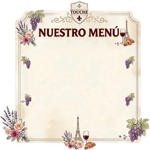 Pizarra elegante del menú